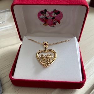 Vintage Disney store Mickey and Minnie Be My Valentine necklace